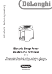DeLonghi Electric Deep Fryer Instruction manual