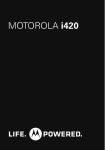 Motorola I420 User guide