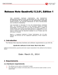 Release Note Quadro4Li 5.3.61, Edition 1