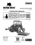 Bush Hog SM 60 Operator`s manual