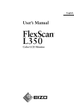 Eizo FlexScan L350 User`s manual