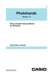 Casio Photohands Version 1.0 Instruction manual