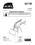 Servis-Rhino 4211B Operator`s manual