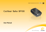 Cochlear Baha BP100 User manual