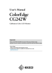 Eizo ColorEdge CG242W User`s manual