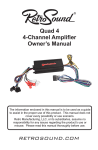 RetroSound Quad 4 Owner`s manual