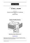 Celair  Profile Series Owner`s manual