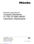 Miele G 7783 CD Operating instructions