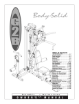 Body Solid G2B Owner`s manual