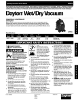 Dayton 1UG91C Operating instructions