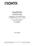 Cronyx Tau-PCI/32 User manual
