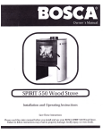 Bosca Spirit 550 Operating instructions