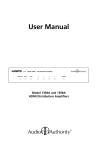 Audio Authority 1398 User manual