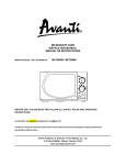 Avanti MO759MB Instruction manual