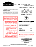 A.O. Smith FPD SEALED SHOT Owner`s manual
