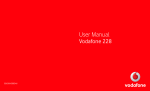 Vodafone 228 User manual