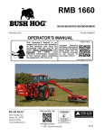 Bush Hog RMB 1660 Operator`s manual