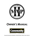 Community MVP Series II Owner`s manual