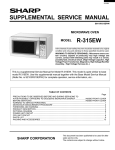 Sharp R-310EW Service manual