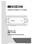 ZENEC ZE-TVA Instruction manual