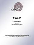 ArWest AW400 User manual
