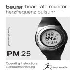 Beurer PM 25 Operating instructions