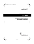 Radio Shack ET-929 Owner`s manual