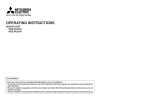 Mitsubishi MSZ-FA35VA Operating instructions