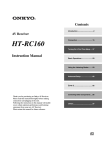 Apex Digital HT-170 Instruction manual