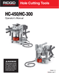RIDGID HC-450 Operator`s manual