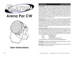 Elation Event Par System User manual