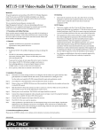 Altinex Dual Twisted Pair Receiver to Computer / Component Video + Audio MT115-111 User`s guide