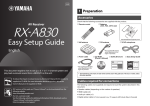 Yamaha RXA830 Setup guide