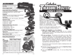 Bounty Hunter Cabela's Treasure Hunter Owner`s manual