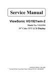 ViewSonic VG1921wm Service manual