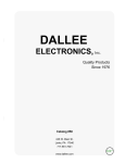 DALLEE ELECTRONICS Speakers Specifications