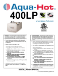 Aqua-Hot 400-LP Installation manual