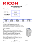 Ricoh D011 Specifications