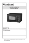 West Bend MM720CUK-PM Instruction manual