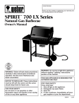 Weber Spirit 700 NG Owner`s manual