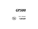 Clifford GP500 User`s manual