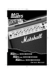 Marshall Amplification MG15 - AUTRE Instruction manual