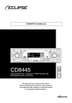 Eclipse CD8445E Owner`s manual
