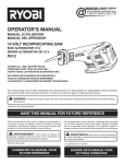 Ryobi P513 Operator`s manual