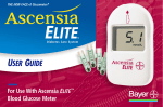 Bayer HealthCare Ascensia Elite Blood Glucose Meter MODEL Ascensia Elite User guide