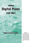 Yamaha Keyboards and Digital - Pianos Owner`s manual
