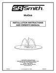 S.R.Smith WetDek Owner`s manual