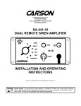 Carson SA-441-17 Operating instructions