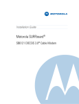 Motorola DOCSIS 3.0 SB6121 Installation guide