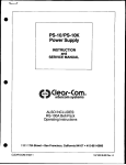 Clear-Com PS-10K Service manual